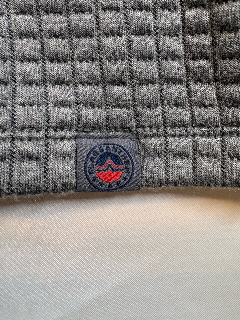 NWT Flag & Anthem Mens Large Quilted Grid Snap Neck Pullover Sweatshirt Charcoal - Picture 6 of 10